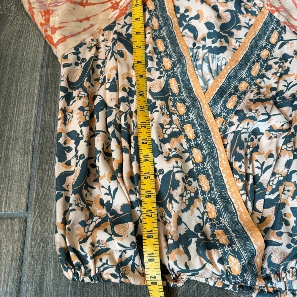 Free People Long Sleeve Cruisin Together Printed Blouse Women's Size S